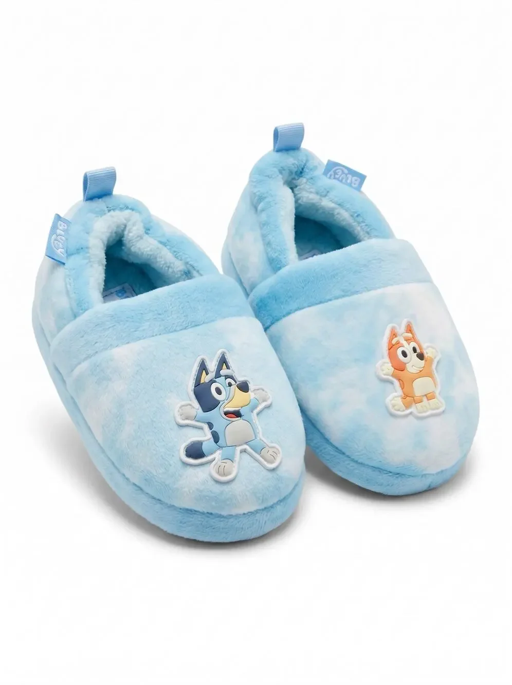 Ground Up Bluey kids L 9-10 plush comfort character house slippers hard bottom